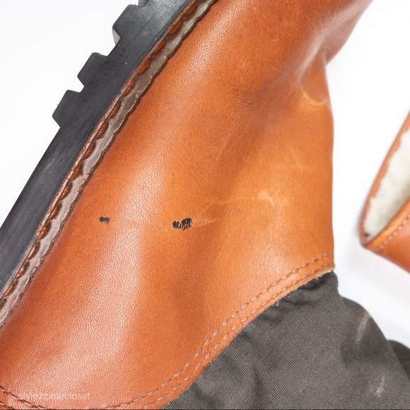 Eddie Bauer Vintage Defroster Boots Brown Green - Picture 3 of 6